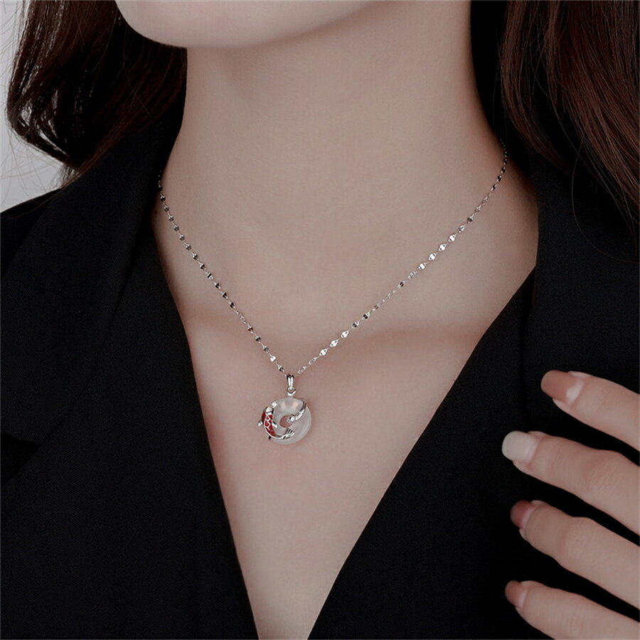 樂天商城 - 【20日限定★15%OFF×最大P10倍】ネックレス ペンダント レディース 女 彼女 玉 おしゃれ 魚 サカナ 姫様 デイリー かわいい アクセサリー カジュアル 喪服 冠婚葬祭 結婚式 お葬式 長め 短め カジュアル シルバー ゴールド ローズゴールド シンプル 人気
