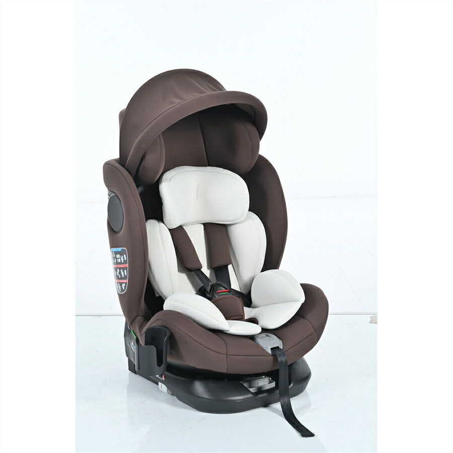 【トップテザー】チャイルドシート 新生児 ISOFIX 0歳〜12歳 360度回転式 40〜150cm ジュニアシート 調節可能 洗える キャノピー付き ベビーシート ドリンクホルダー付き 出産祝い 車