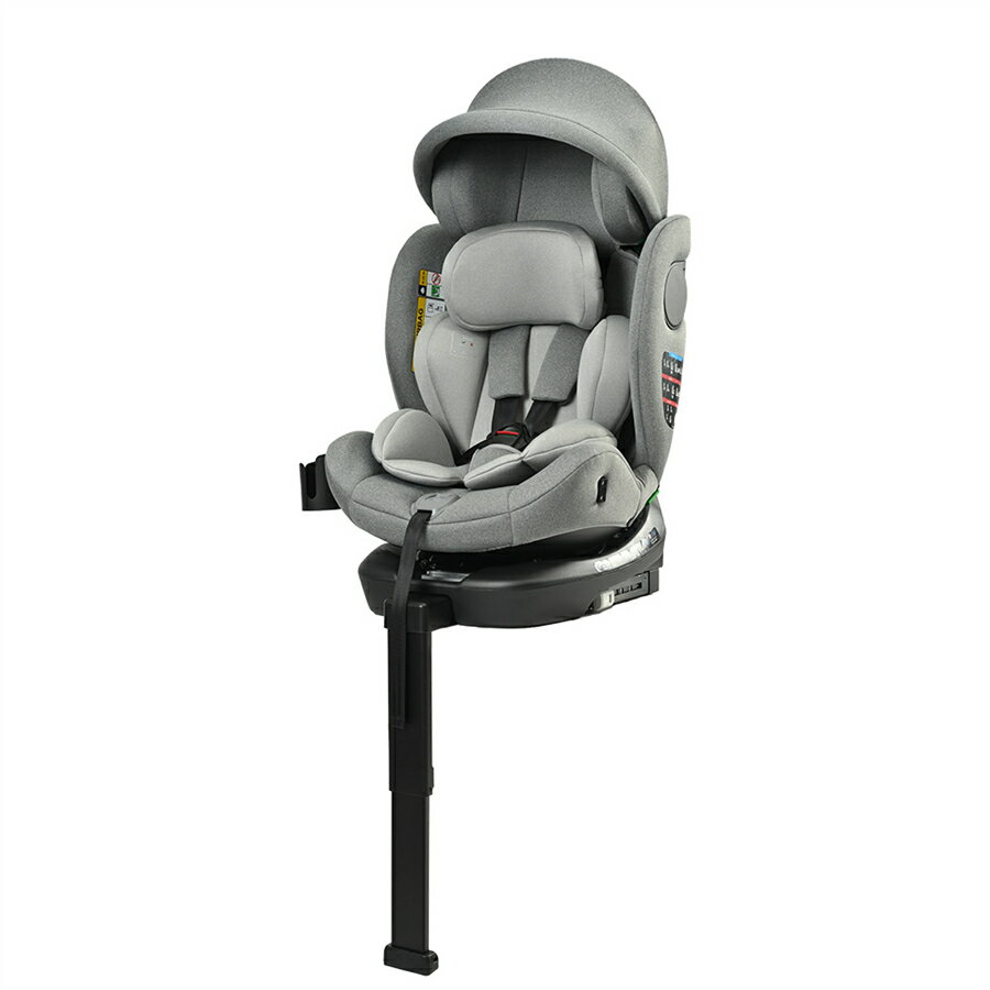 【サーポットレッグ】チャイルドシート 新生児 ISOFIX 0歳〜12歳 360度回転式 40〜150cm ジュニアシート 調節可能 洗える キャノピー付き ベビーシート ドリンクホルダー付き 出産祝い 車