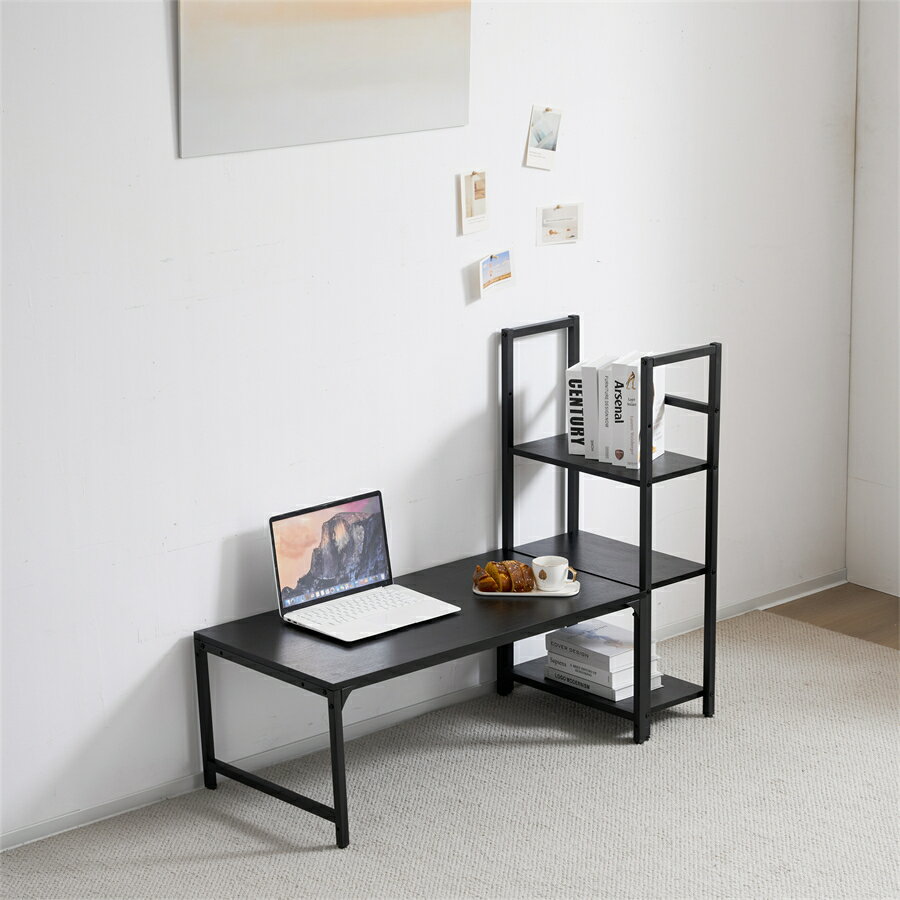 【ブラックフライデー ★激安15%OFF】【オフィスチェア+パソコンデスク セット 】【ブラック】パソコン..