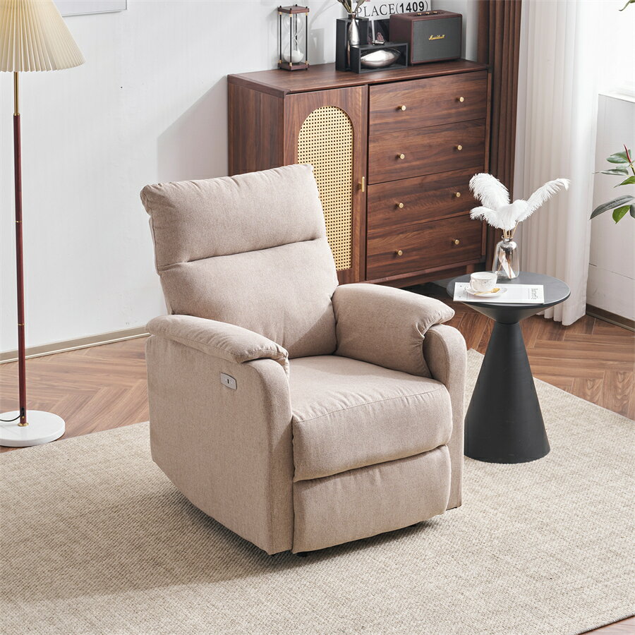 【ブラックフライデー ★激安15%OFF】リクライニングソファー 電動リクライニングソファ オットマン一体型 1人掛け USBポート付き 電動ソファ モーションソファー 耐圧分散 電動ソファー スマホ充電可 リクライニングチェア