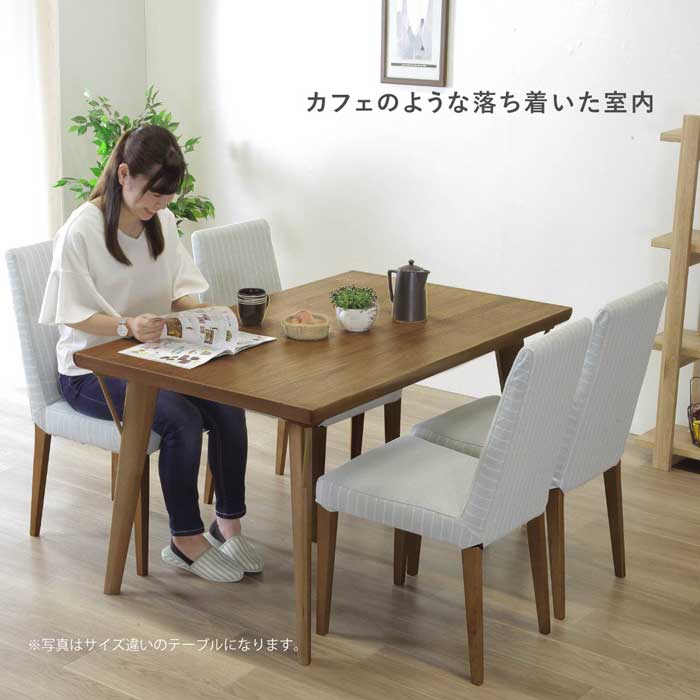 【5%OFF 8/17まで】ダイニングテーブル セット 2人 北欧 幅80 ダイニング 3点セット コンパクト 正方形 食卓 椅子 白 ブラウン ストライプ ダイニングチェア クッション 椅子 背もたれ 2人掛け 洗える カバー シンプル 小さめ ホワイト [3]