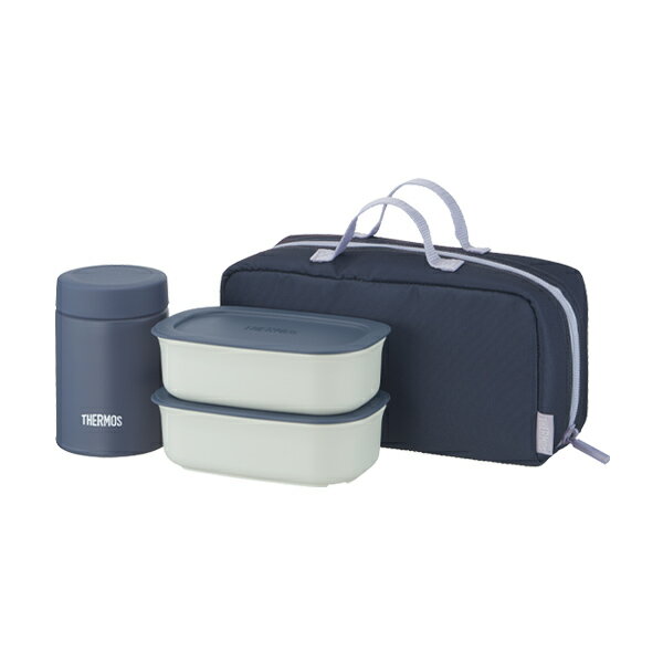 サーモス 真空断熱スープランチセット 800ml グレーネイビー JEH-800 GNV 食洗機対応