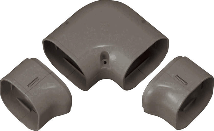 因幡電工 ひねり90°エルボ LDN-70-B 茶　ブラウン スリムダクトLDシリーズ