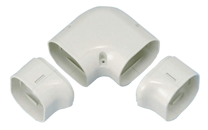 因幡電工 ひねり90°エルボ LDN-70-I アイボリー スリムダクトLDシリーズ
