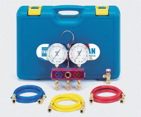 タスコ R410A/R32マニホールドセットチャージバルブ付 TA15EC