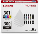 Canon キヤノン 純正 インクカートリッジ 5色マルチパック BCI-301+300/5MP