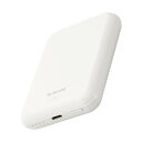 「7/13 -7/15期間ポイントUP」 エレコム マグネット付 ワイヤレス充電対応 モバイルバッテリー 5000mAh(ホワイト) DE-C40-5000WH