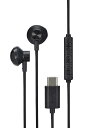 エレコム マイク&コントローラー搭載 USB Type-C 接続 ダイナミックセミオープン型 イヤホンブラック EHP-DF10IMBK