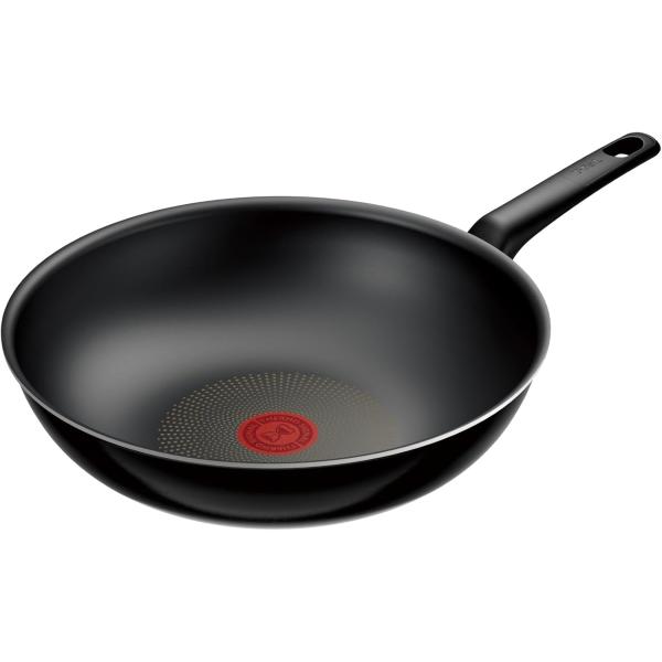 ティファール 炒め鍋 28cm 深型 中華鍋 ガス火専用 PFOAなどの有害物質不使用 ハードチタニ ...