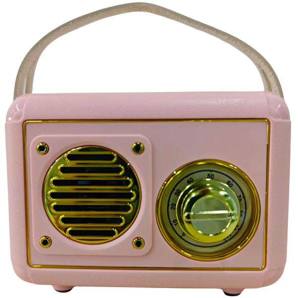 FMラジオ・Bluetoothスピーカー【FM専用】（ピンク）KAY BRIGHT FT-BT20-PK