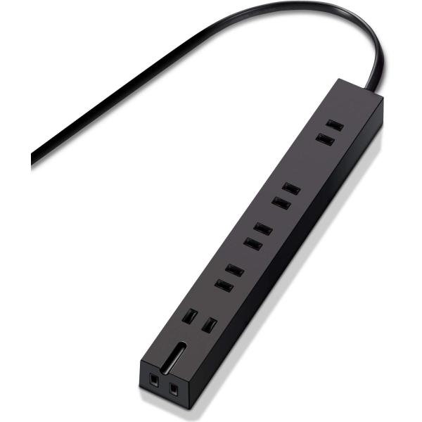 乐天商城 - エレコム(ELECOM) 電源タップ マグネット 強力 5m 6個口(内3ピン1) ブラック T-KM01-2650BK