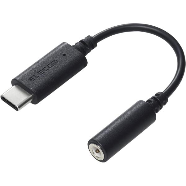 エレコム USB C to 3.5mm イヤホン 変換アダプタ オーディオ ジャック変換 DAC搭載 【 音楽/通話 】 iPhone・android対応 ブラック MPA-C35DBK2