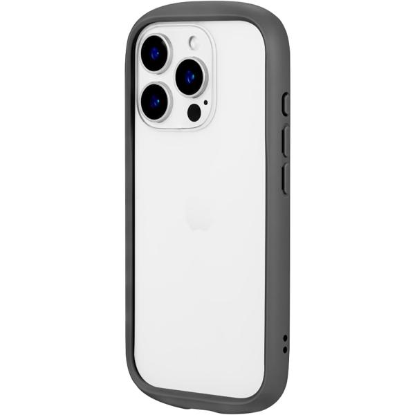 乐天商城 - LEPLUS ルプラス iPhone 16 Pro 耐衝撃ハイブリッドケース 「Cleary」 ダークグレー LN-IP24PLCGY