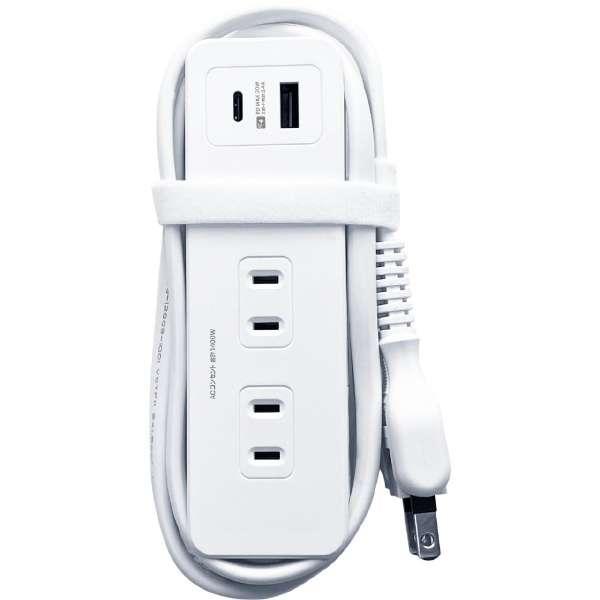 乐天商城 - 電源タップAC4 USBA+C PD20W 1.2m 自動識別　リバーシブル AC-054 [1.2m /4個口 /2ポート]