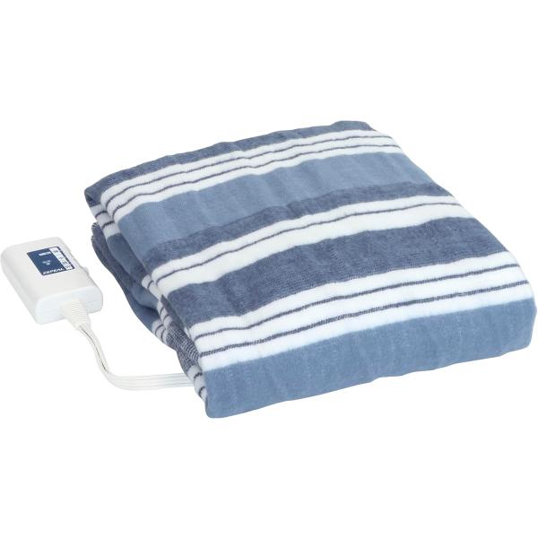 ゼピール AM-Y10SN-NV 電気敷毛布 ネイビー／ボーダー柄 AMY10SNNV