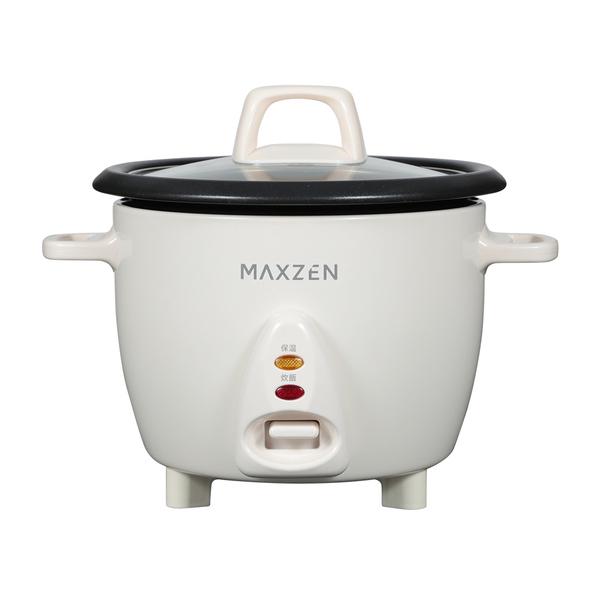 乐天商城 - 炊飯器 3合 3.0合 二人暮らし　一人暮らし 1人暮らし 自動保温保温 スイッチ ミニ炊飯器 コンパクト 炊飯ジャー ホワイト 白 MAXZEN MRC-TX301-WH