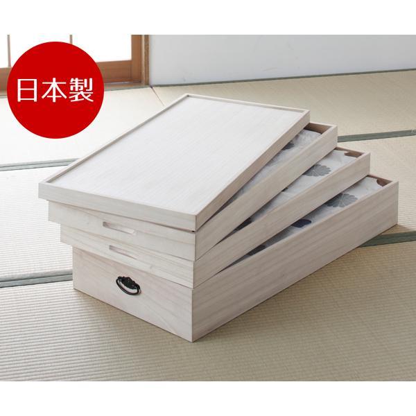 乐天商城 - 日本製 総桐衣装ケース 3段 桐箱 衣装箱