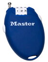 Master Lock 正規輸入品 ダイヤル式リトラクトケーブルロック(暗証番号ロック) 61cm ブルー 4603JADBLU T