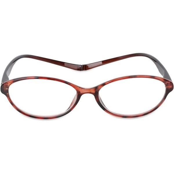 樂天商城 - 首に掛けられる老眼鏡 +3.00 オーバル ブラウン P168K3