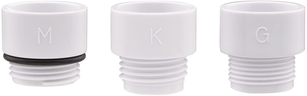 カクダイ シャワーホース用アダプターセット ホワイト 935-800-W