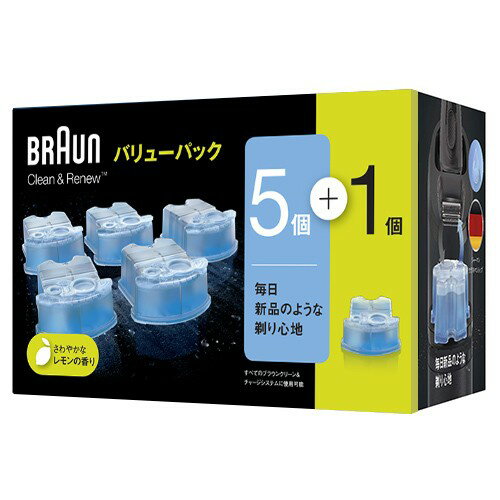 ブラウン クリーン＆リニューシステム 専用洗浄液 カートリッジ 5個＋1個 CCR5CR 1