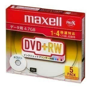 maxell データ用 DVD+RW 4.7GB 4倍速対応 5