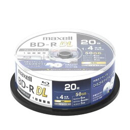 マクセル 録画用 BD-R DL スピンドルパック 20枚 50GB インクジェットプリンター対応BRV50WPG.20SP