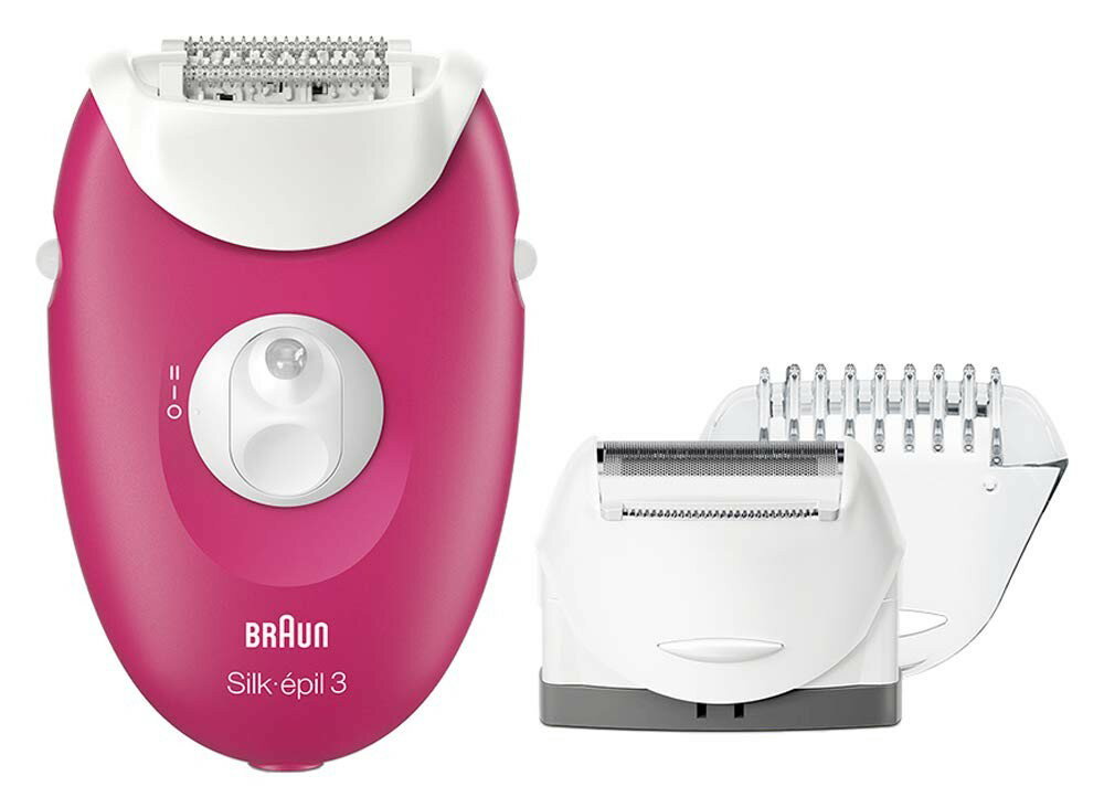 ブラウン 脱毛器 シルク・エピル ボディ用 シェーバー付 水洗い可 ラズベリーピンク SE3410