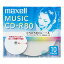 maxell 音楽用 CD-R 80分 インクジェットプリンタ対応ホワイト(ワイド印刷) 10枚 5mmケース入 CDRA80WP.10S