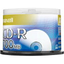 マクセル データ用 CD-R 700MB 48倍速 プリンタブルホワイト 50枚スピンドルケース CDR700S.PNW.50SP