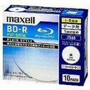 maxell データ用 BD-R 片面1層 25GB 4倍速対応 インクジェットプリンタ対応ホワイト(ワイド印刷) 10枚 5mmケース入 BR25PPLWPB.10S