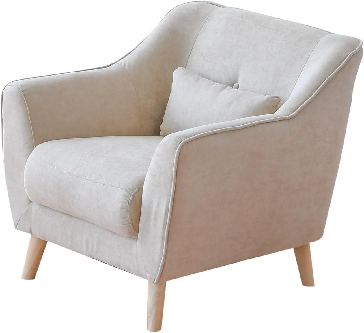 63282 フィール（BE） 1Pソファ ソファー 椅子 イス チェアー 一人掛け 1P フロアソファー コンパクト 肘置き クッション 付き 北欧 シンプル おしゃれ かわいい ベージュ 家 お店 飲食店 カフェ 部屋 リビング ダイニング 応接間 待合室