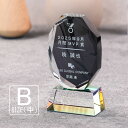 ブラックビューティー トロフィー CR-16B-bb(中) クリスタル 名入れ 記念品 表彰状 退職記念 周年記念 創立記念 ゴルフコンペ ホールインワン スポ...