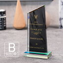 ブラックビューティー トロフィー WCR-37B-bb(中) ガラス 名入れ 記念品 表彰状 退職記念 周年記念 創立記念 ゴルフコンペ ホールインワン スポー...