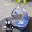 穏花 位牌 ローズ モダン クリスタル KH-21B-onk-r(中) 名入れ無料 カラー お位牌 仏具 仏壇 夫婦 連名 戒名 供養 49日 法要 法事 おし...