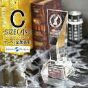 クリスタル トロフィー CR-19C(小) 名入れ 記念品 表彰状 退職記念 周年記念 創立記念 ゴルフコンペ ホールインワン スポーツ大会 イベント 優勝 ト...