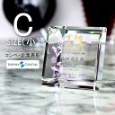 クリスタル トロフィー CR-27C(小) 名入れ 記念品 表彰状 退職記念 周年記念 創立記念 ゴルフコンペ ホールインワン スポーツ大会 イベント 優勝 トロフィ プレゼント ギフト おしゃれ