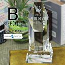 クリスタル トロフィー CR-8B(中) 名入れ 記念品 表彰状 退職記念 周年記念 創立記念 ゴルフコンペ ホールインワン スポーツ大会 イベント 優勝 プレゼント ギフト 六角柱 おしゃれ