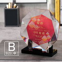 トロフィー クリスタル 盾 DP-19B(中) 名入れ 記念品 表彰状 表彰 盾 表彰楯 卒業 感謝 退職記念 周年記念 創立記念 ゴルフコンペ ホールインワン スポーツ大会 イベント 優勝 トロフィ プレゼント ギフト