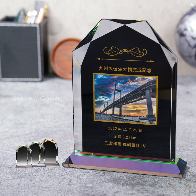 ガレナ 表彰盾 DPG-5 クリスタル 楯 名入れ 記念品 表彰状 卒業 感謝 退職 周年記念 創立記念 ゴルフコンペ ホールインワン スポーツ大会 イベント 優勝 トロフィー プレゼント ギフト DP-5-gal