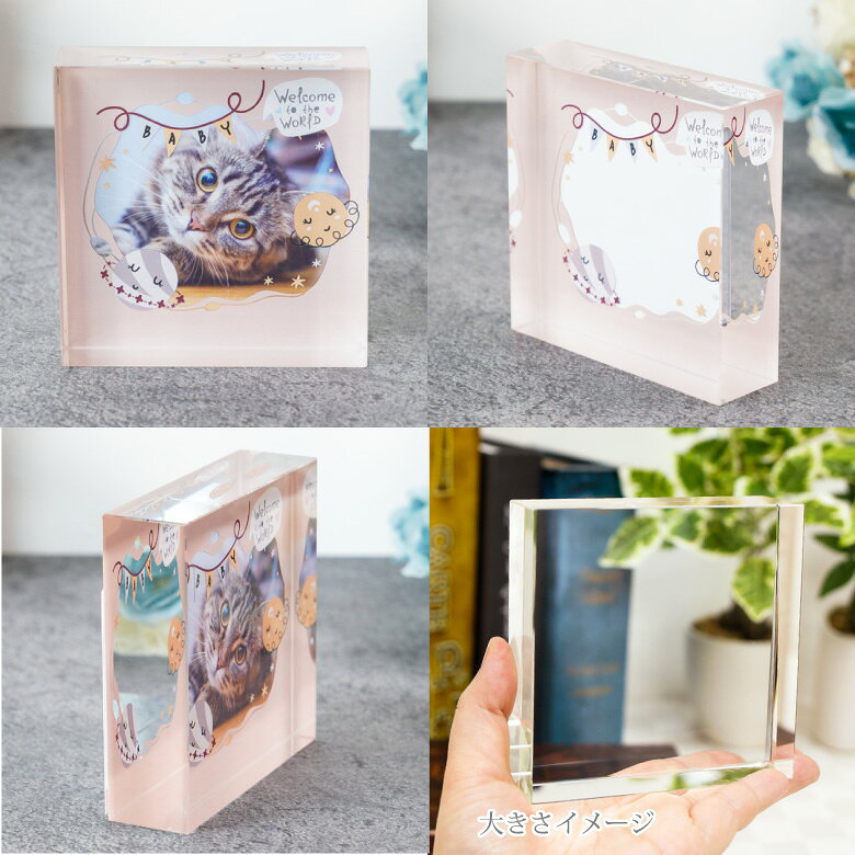 翌日お届け ペット 思い出 クリスタル KP-25A-p 写真 カラー 誕生石 写真 フォトフ...
