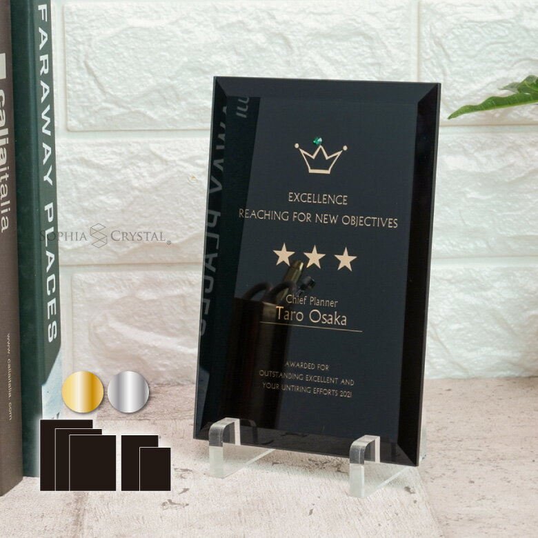 Shield - トロフィー ガラス 盾 ガレナ PS-8-gal 名入れ 表彰 盾 楯 表彰状 卒業 感謝 退職記念 周年記念 創立記念 ゴルフコンペ ホールインワン スポーツ大会 イベント 優勝 プレゼント ギフト Galena
