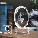 トロフィー 勝利の女神 クリスタルトロフィー 809C(小) 名入れ オリジナル 記念品 表彰状 退職記念 コンペ ホールインワン 優勝 プレゼント ギフト