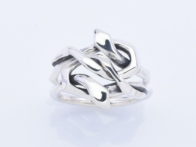 【DEAL LTD/ディールエルティーディー】◆KNOT SNAKE RING DOUBLE◆ シル