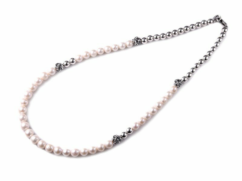 楽天ディールデザイン楽天市場店【DEAL LTD/ディールエルティーディー】◆RT:PEARL NECKLACE 8mm◆ パールネックレス チェーン メンズ パール レディース シンプル シルバー925 40cm 45cm 50cm ギフト アーティスト着用 おしゃれ おすすめ ブランド ネックレス ペンダント