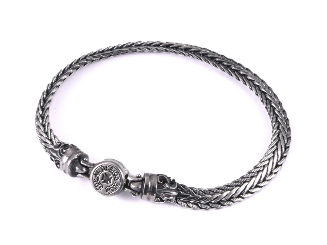 【DEAL DESIGN/ディールデザイン】◆シールロゴブレス:フラットスネーク◆ シルバー アクセサリー メンズ レディース ギフト アーティスト着用 おしゃ...