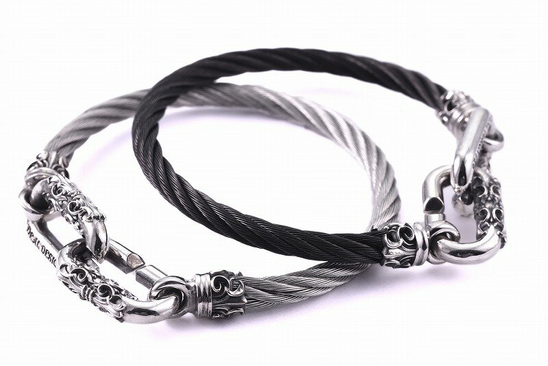 【DEAL DESIGN/ディールデザイン】◆ステンレスワイヤーバングル:オーバルコネクト◆ シルバー アクセサリー メンズ レディース ギフト アーティスト着...