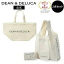 ディーンアンドデルーカ ショッピングバッグNatural ＆ トートバッグNaturalSセット DEAN DELUCAエコバッグ レジ袋 マチ付き 折りたたみ コンパクト コンビニサイズ レディース ギフト 新生活 マイバッグ 母の日