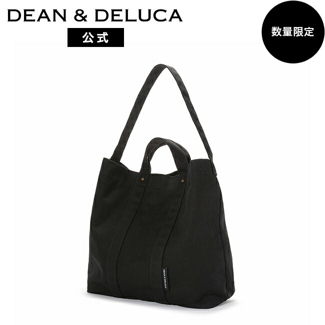 ディーンアンドデルーカ コットントートバッグ ブラック L DEAN&DELUCA